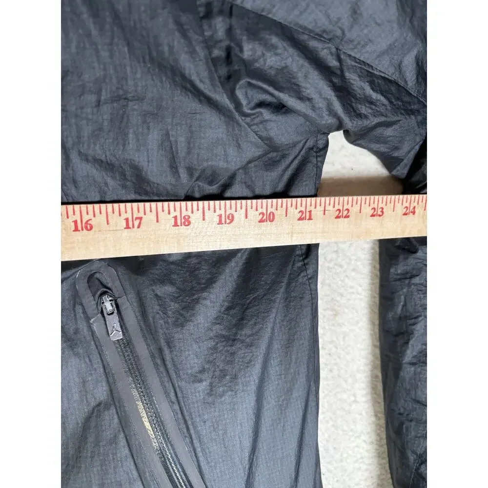 Nike Air Jordan Parka Jacket Mens Small Black Fly Hooded Primaloft Insulated Zip